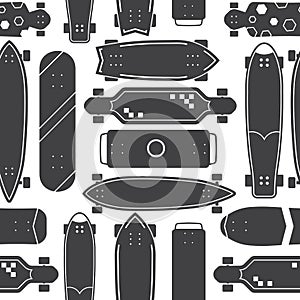 Skateboard Seamless Pattern Background