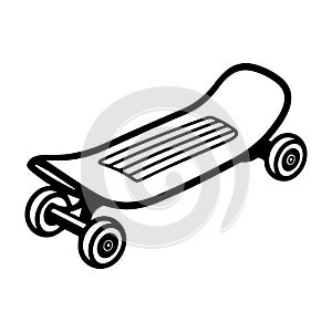 Skateboard simple icon. Vector illustration.