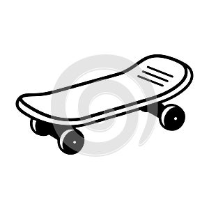 Skateboard simple icon. Vector illustration.