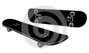 Skateboard Vector 02