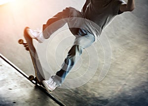 Skateboarder doing a trick