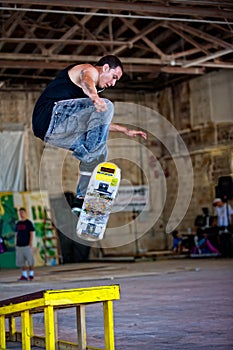 Skateboarder Jumps