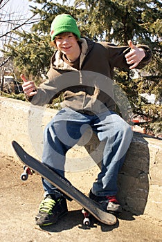 Skateboarder Pose