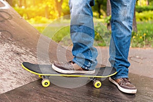 Skateboarder on a skateboard