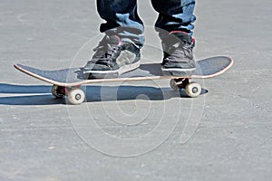 Skateboarders Feet Close Up