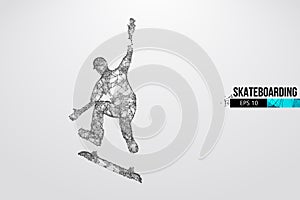 Skateboarding. Abstract silhouette of skateboarder. Convenient organization of eps file. Vector illustration