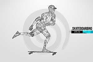 Skateboarding. Abstract silhouette of skateboarder. Convenient organization of eps file. Vector illustration