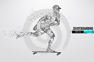 Skateboarding. Abstract silhouette of skateboarder. Convenient organization of eps file. Vector illustration