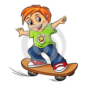 Skateboarding boy photo