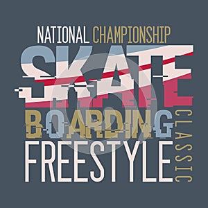 Skateboarding Championship t-shirt design