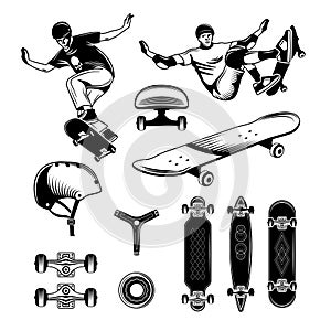 Skateboarding Engraving Set