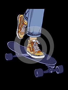 Skateboarding handdrawn aestetic