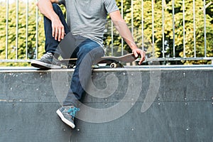 Skateboarding leisure lifestyle relaxation man