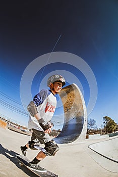 Boy Skateboarding