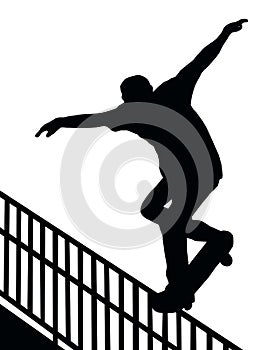 Skateboarding Nosegrind Rail Slide