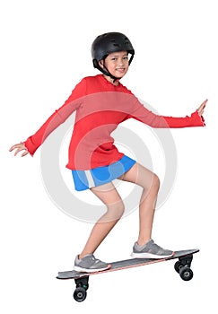 Skateboarding is a popular sport among children and teenagers