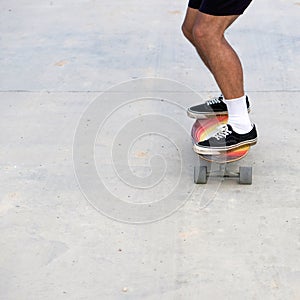 Skateboarding on road surface with dirt and sand. Can cause an accident to slip and fall