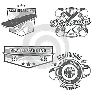 Skateboarding vintage logotypes