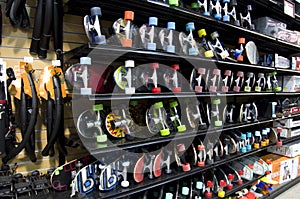 Skateboards in store