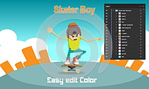 Skater Boy Character photo