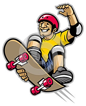 Skater doing skateboard trick