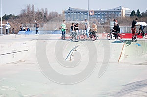 Skaters and cyclists