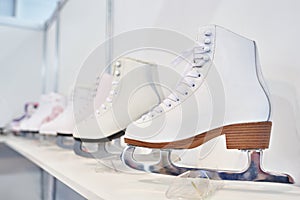 Skates for figure skating on show window