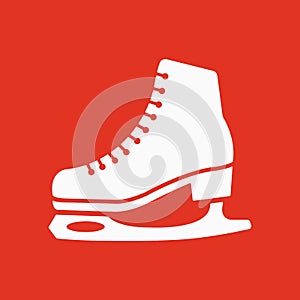 The skates icon. Figure Skates symbol. Flat