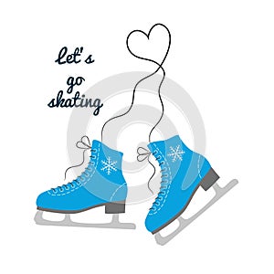 The skates icon with text photo