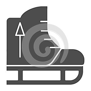 Skates solid icon. Skating equipment vector illustration isolated on white. Sport glyph style design, designed for web