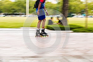 Skating in garden bangkok thailand