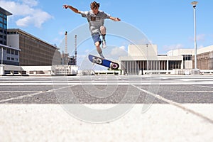 Skating is more than a hobby. skateboarders in the city.