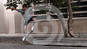 Skating is more than a hobby. skateboarders in the city.