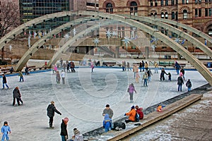 Skating Toronto City Hall
