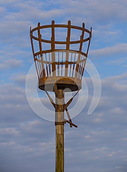 SKEGNESS, UK - 30 JULY 2016. Fire Beacon situated at Skegness Beach