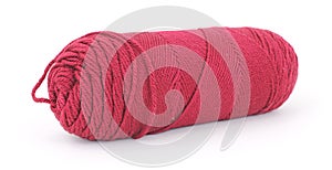 Skein of red acrylic yarn