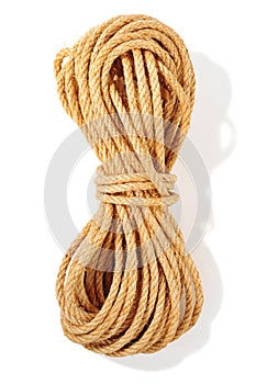 Skein of rope isolated over white