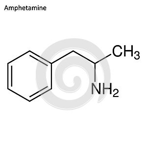 Skeletal formula of Amphetamine