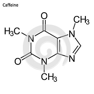 Skeletal formula of Caffeine