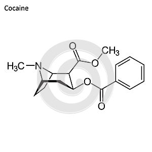 Skeletal formula of Cocaine