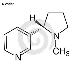 Skeletal formula of Nicotine