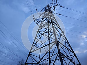 The skeletal powerline tower