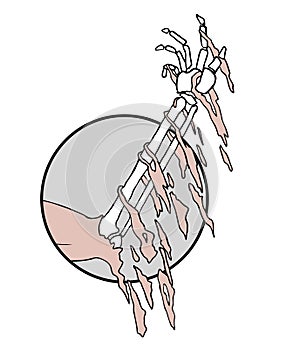 Skeleton arm illustration