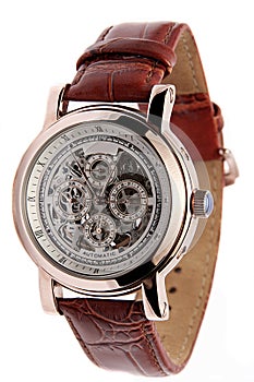 Skeleton dial wristwatch