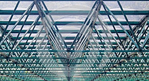 Skeleton of a greenhouse roof
