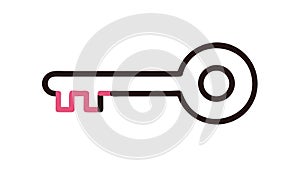 Skeleton Key Icon: Access, Security, Unlock, Solution, Key vector design Generative AI