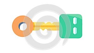 Skeleton Key Icon Vector for Access Security Unlocking, vector design Generative AI