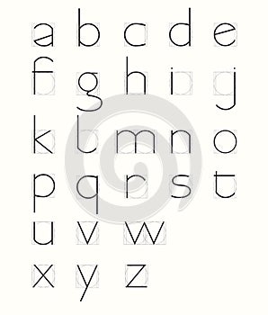 Skeleton Minuscule Alphabet