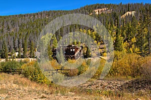 Abandoned mine sits on top of the mountain