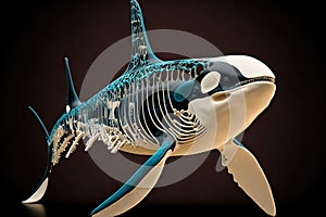 Skeleton of an orca killer whale